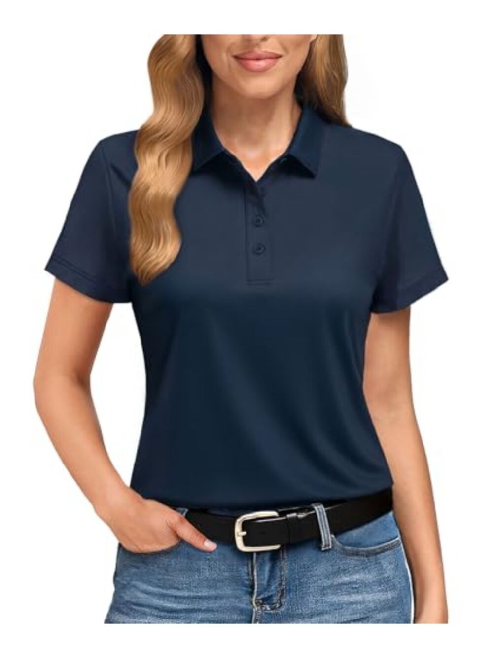 Women's Golf Polo Shirt UPF 50+ Short Sleeve 4-Way Stretch Quick Dry
